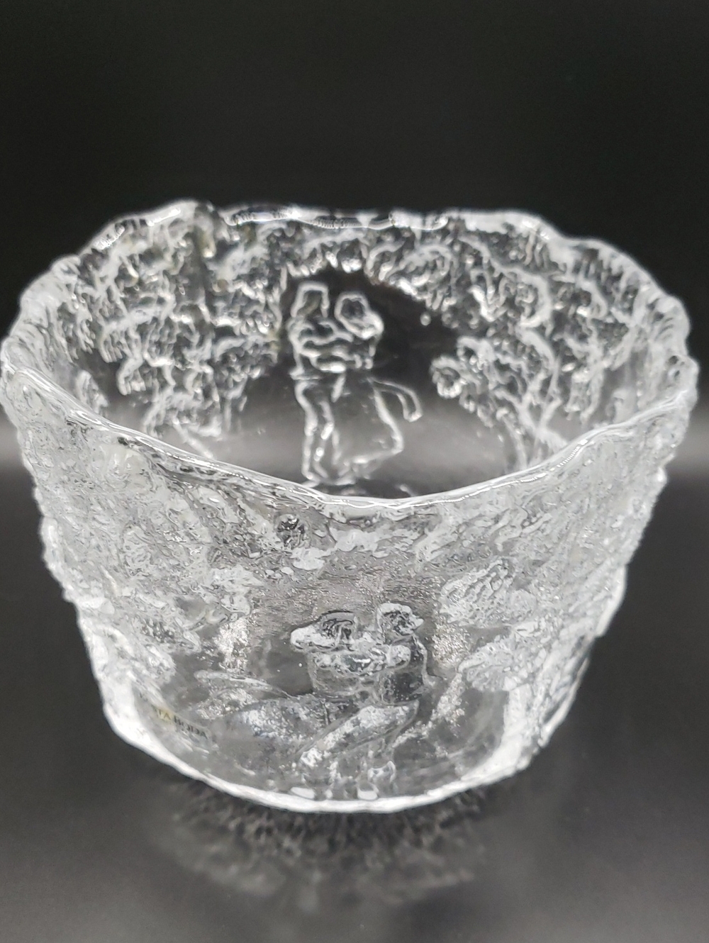 Vintage Kosta Boda Rhapsody 1970s Glass Art Bowl